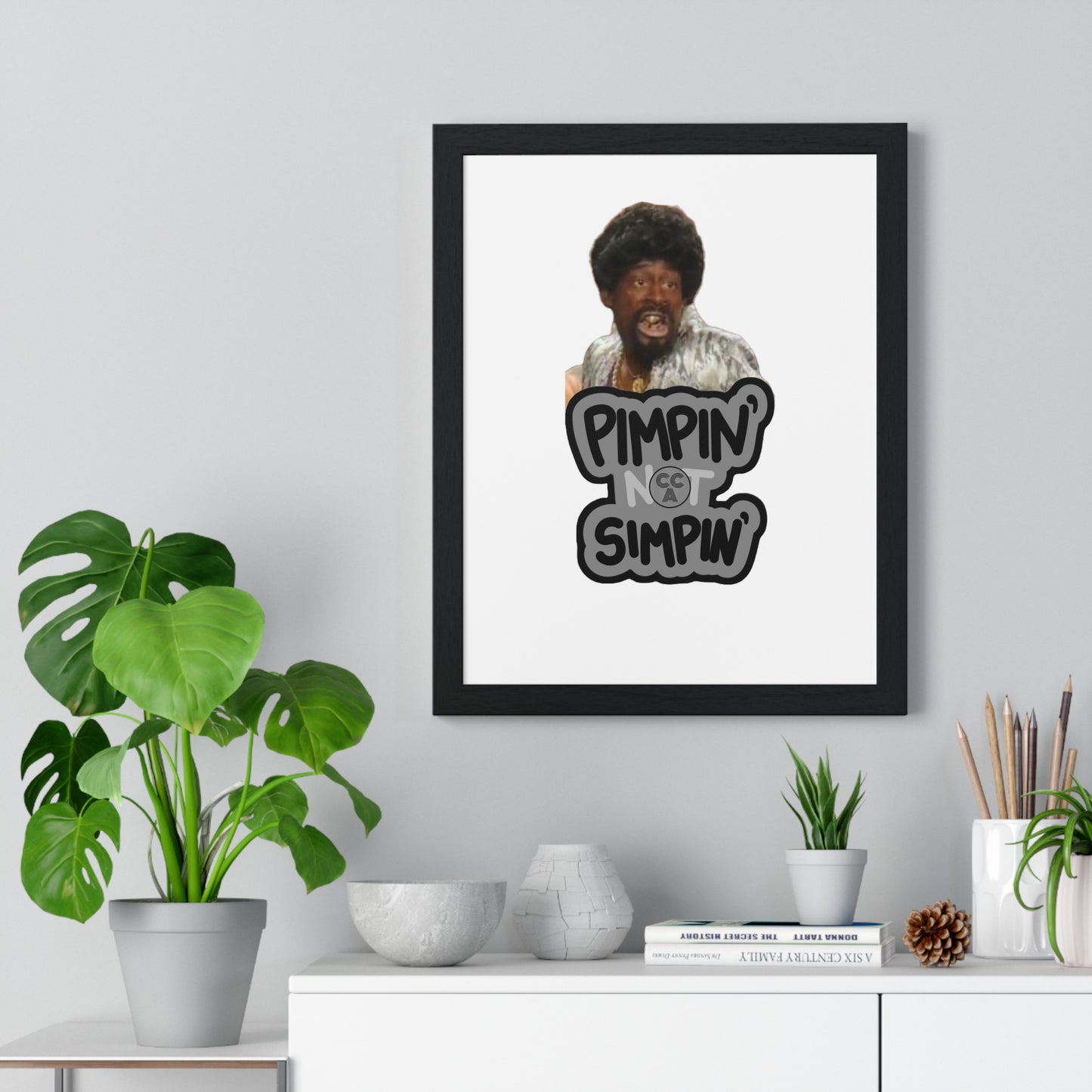 Blk Greatness Vertical Framed Poster