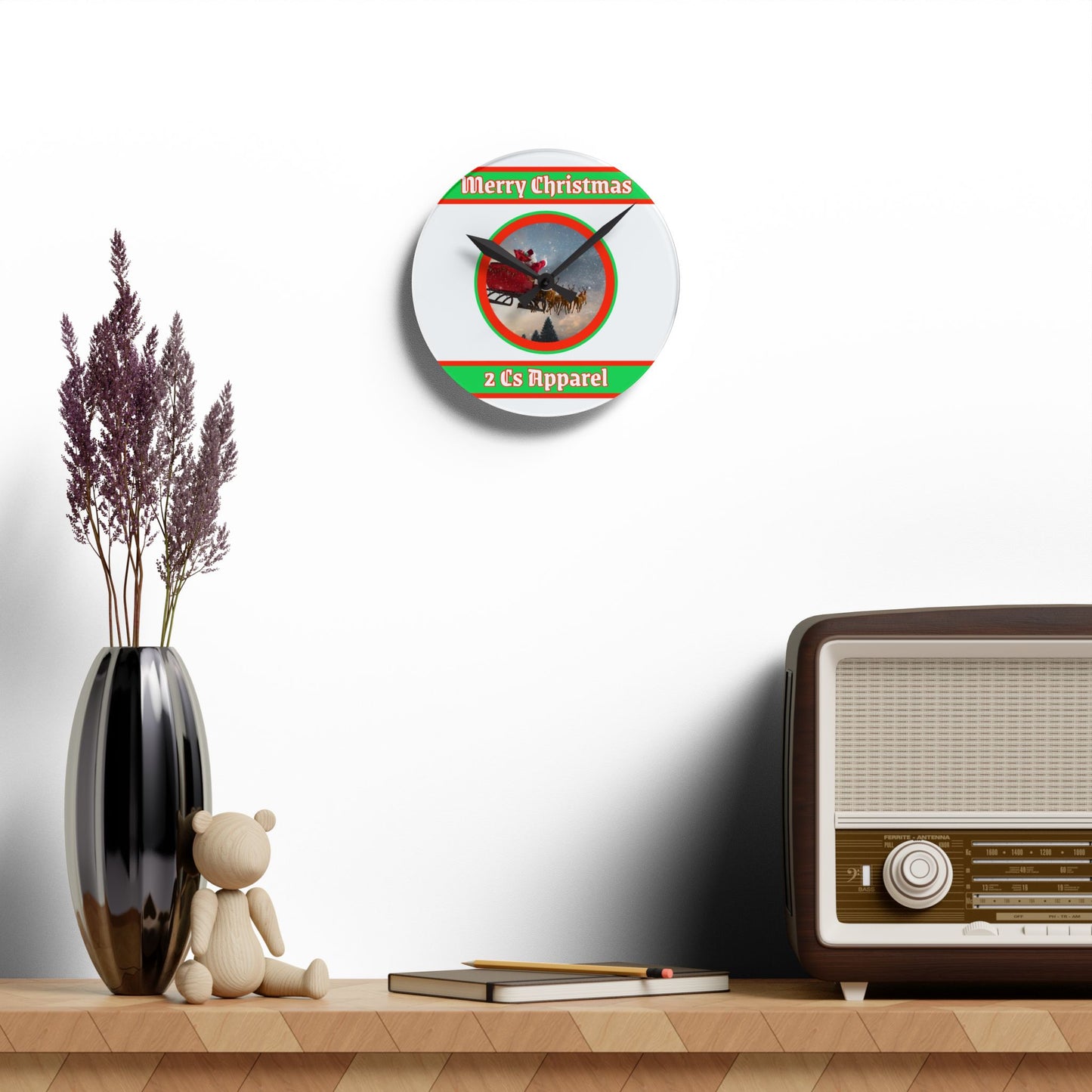 Xmas Acrylic Wall Clock