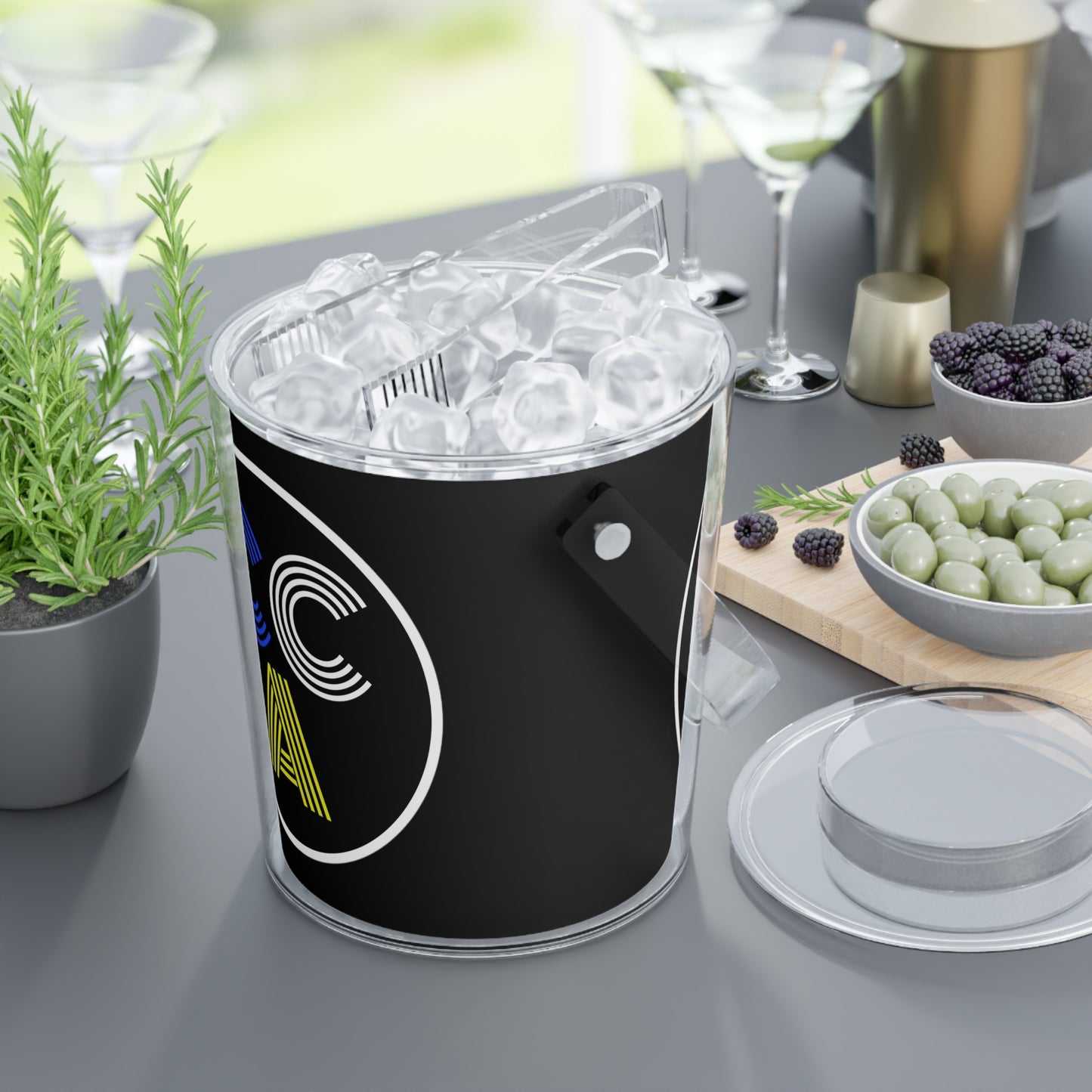 2 Cs Ice Bucket with Tongs