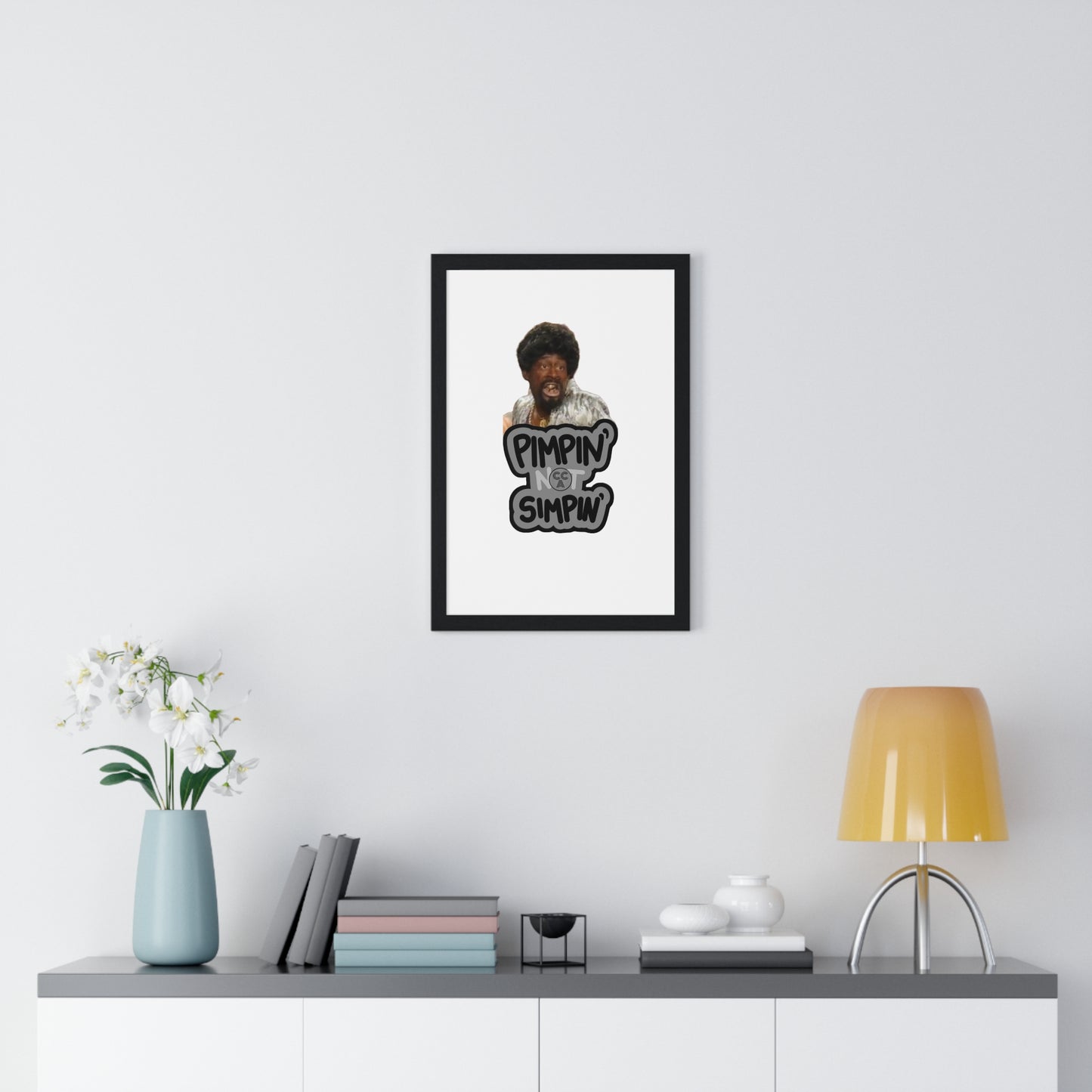 Blk Greatness Vertical Framed Poster