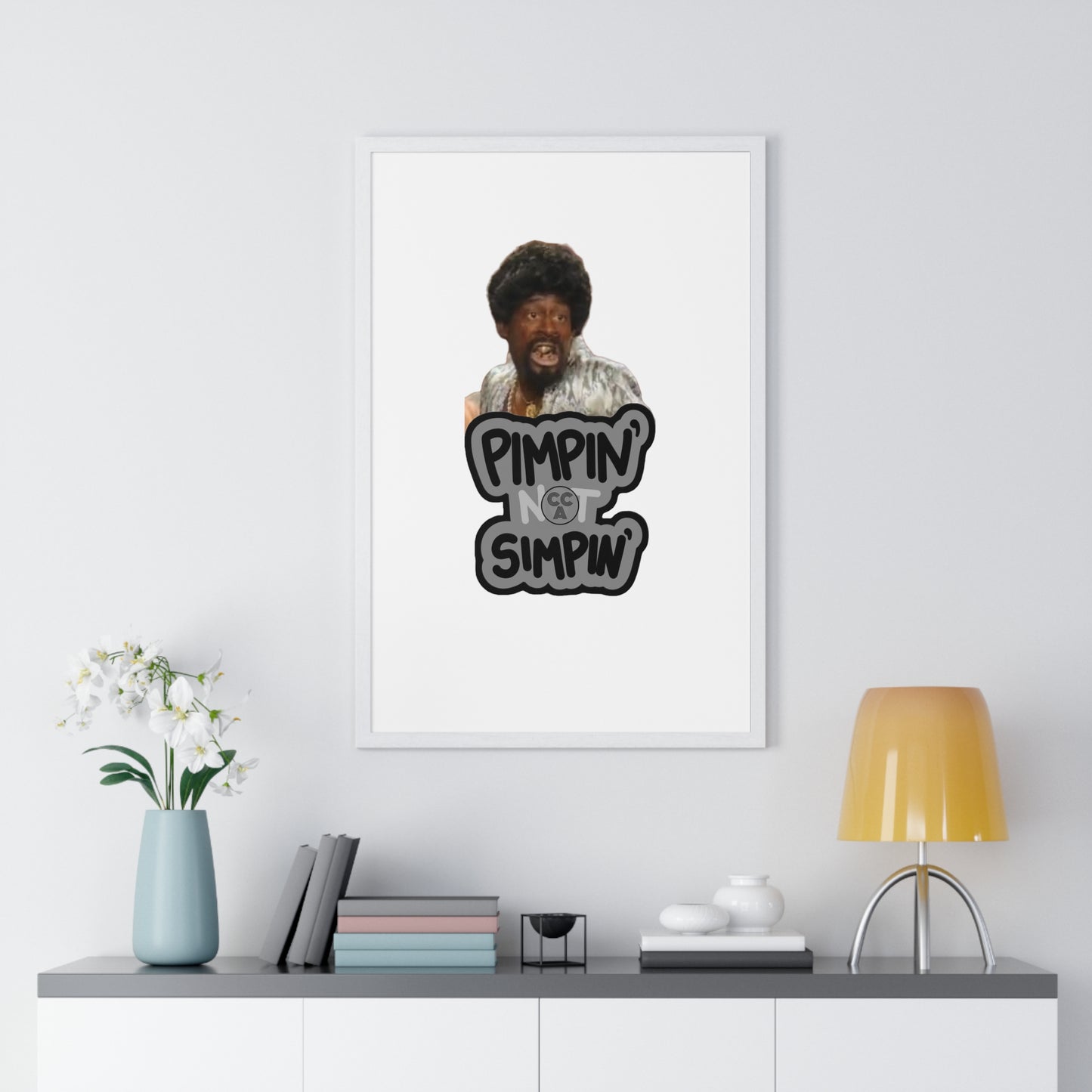 Blk Greatness Vertical Framed Poster