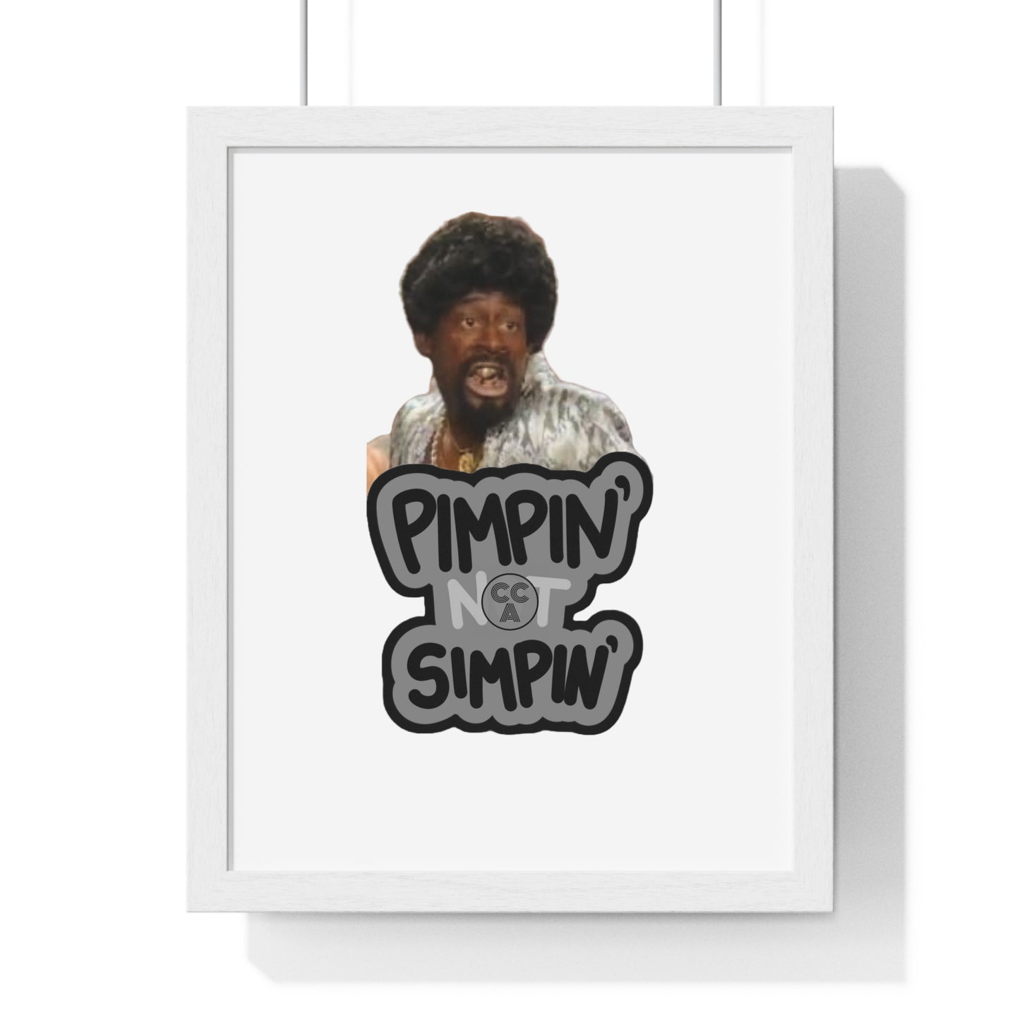 Blk Greatness Vertical Framed Poster