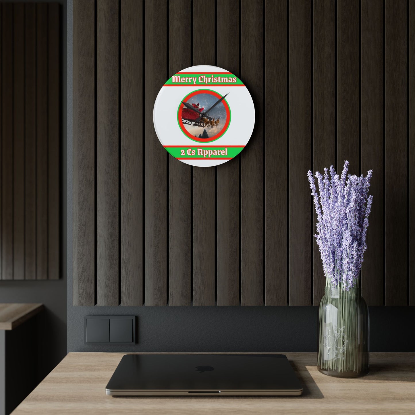 Xmas Acrylic Wall Clock