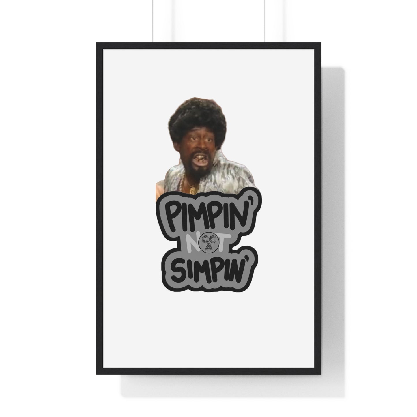 Blk Greatness Vertical Framed Poster