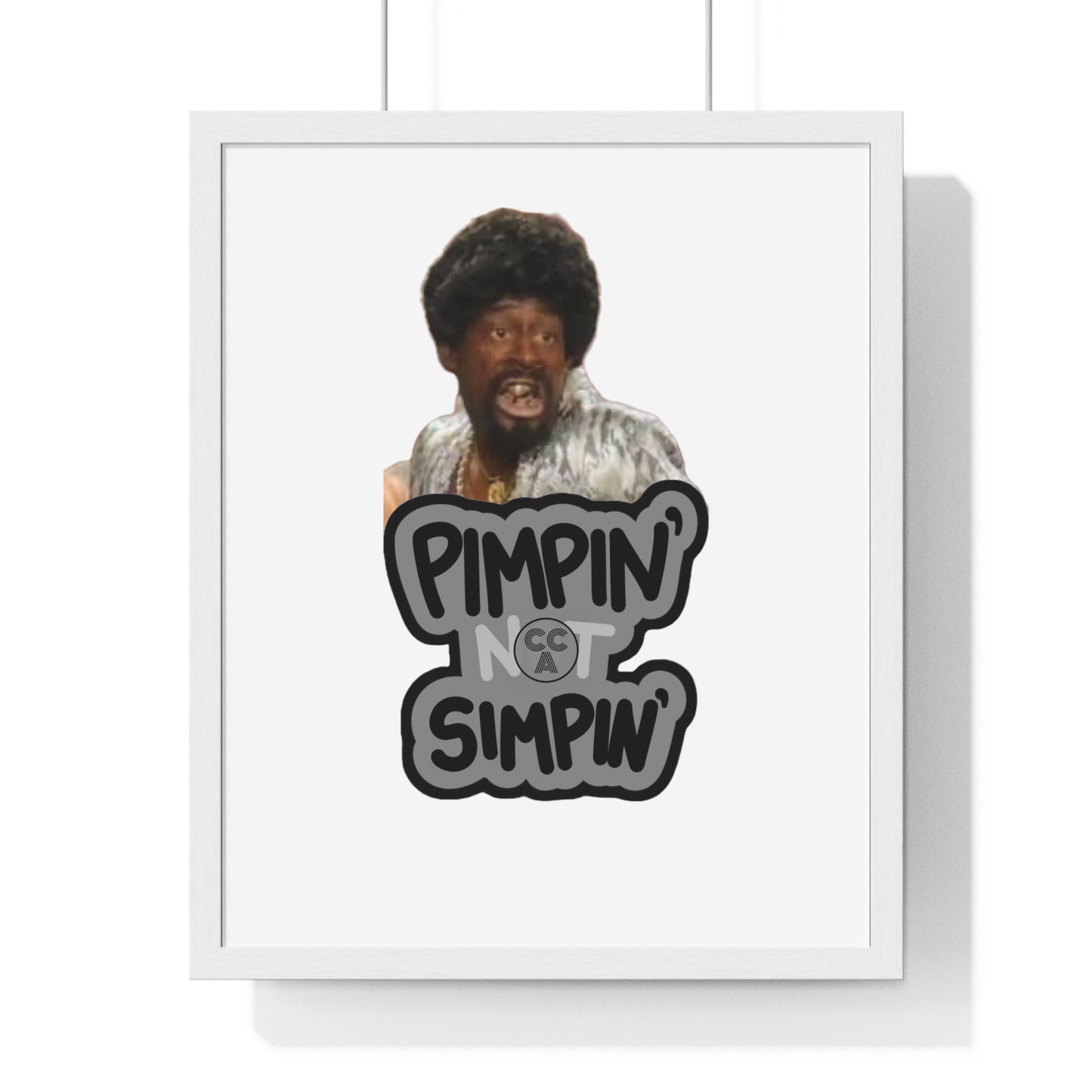 Blk Greatness Vertical Framed Poster