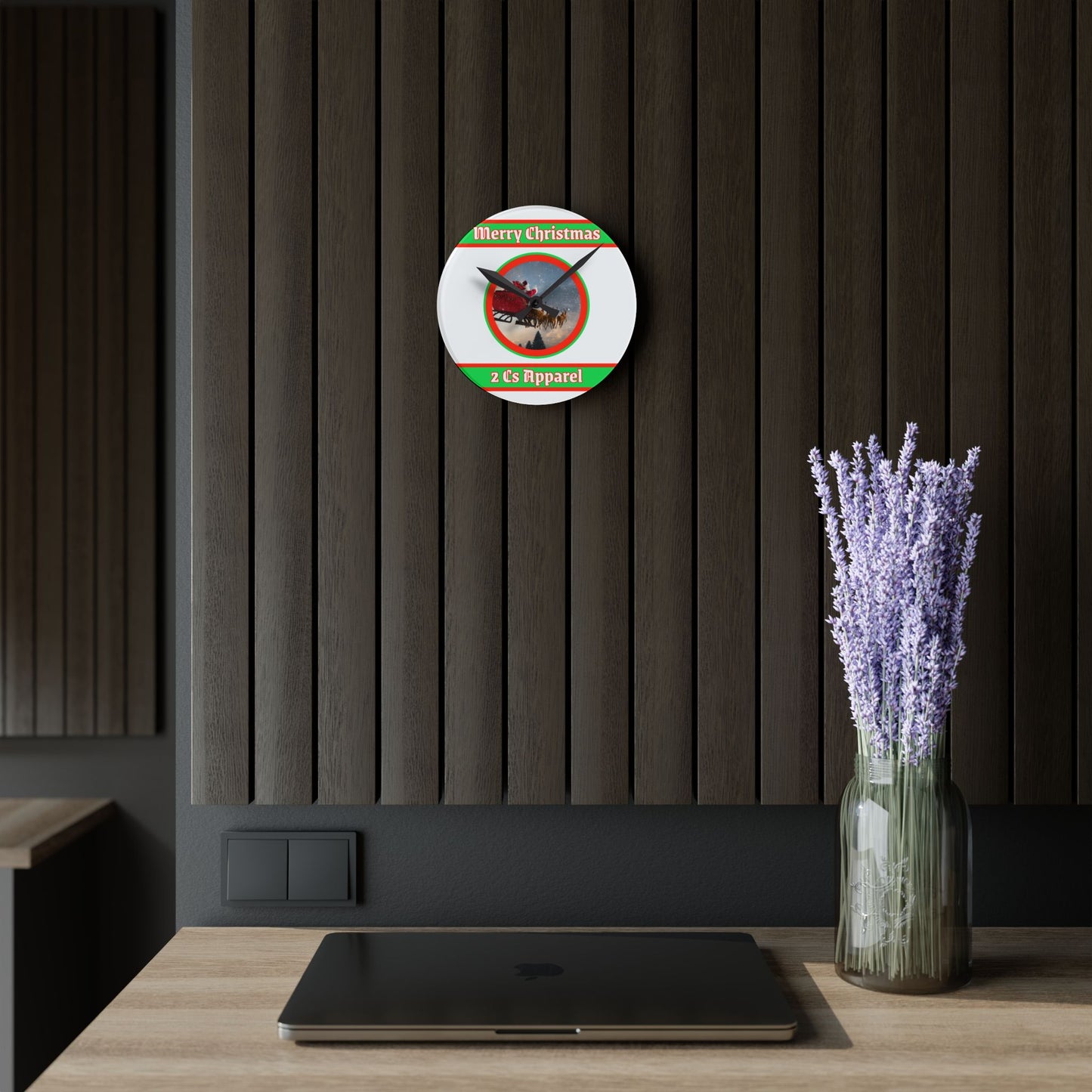 Xmas Acrylic Wall Clock