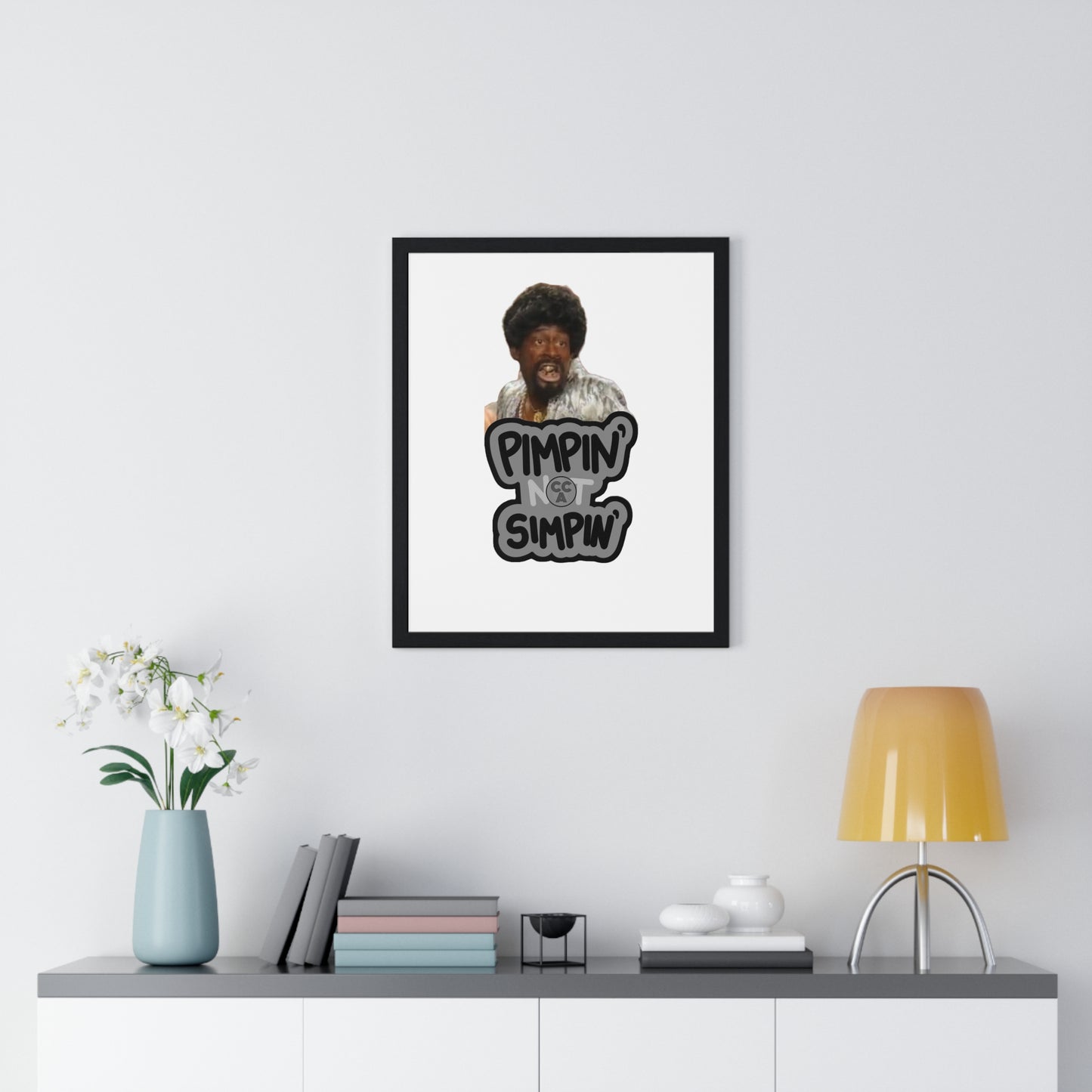 Blk Greatness Vertical Framed Poster