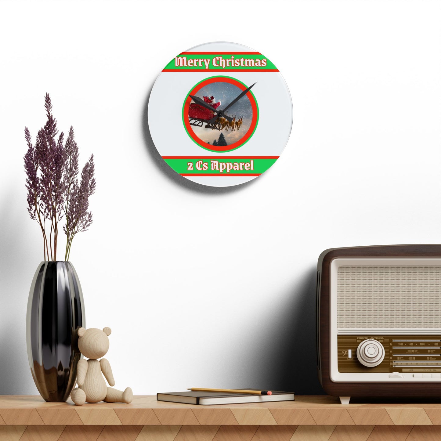 Xmas Acrylic Wall Clock