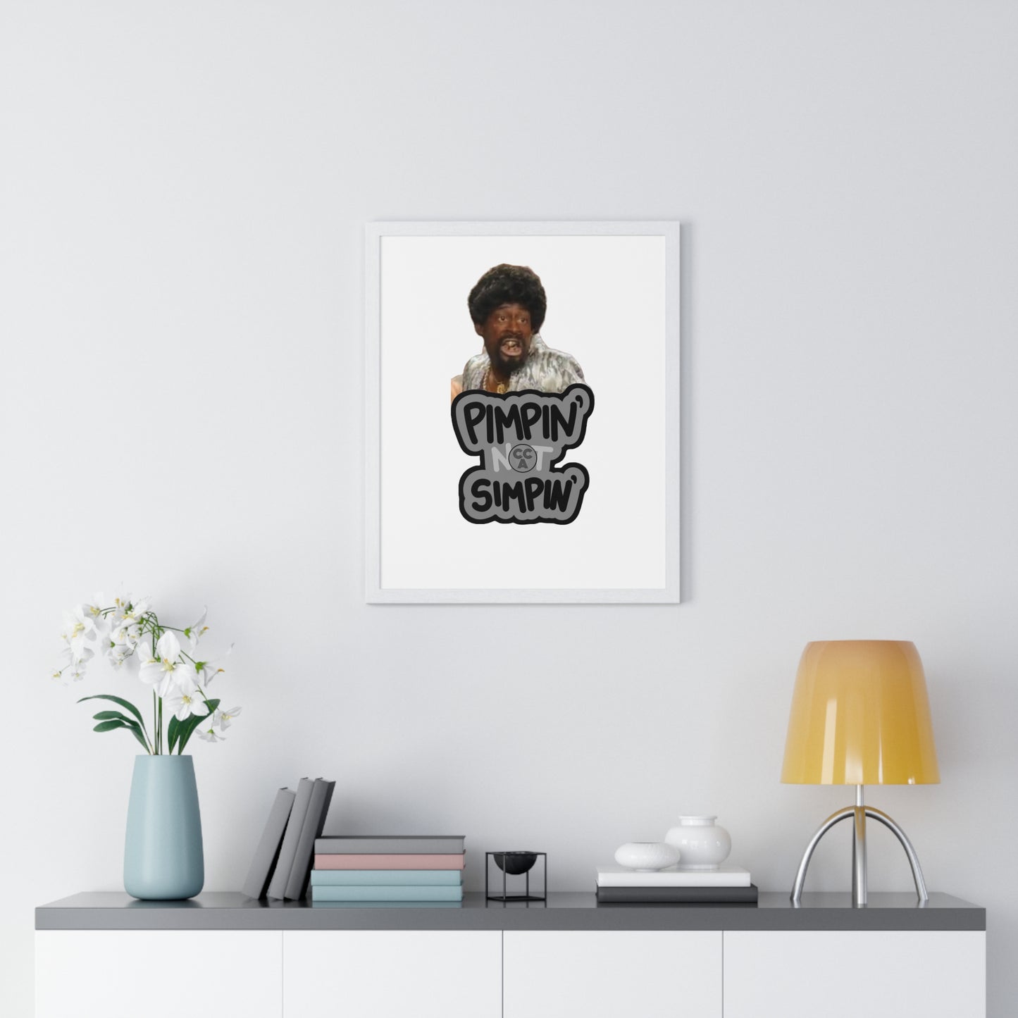 Blk Greatness Vertical Framed Poster