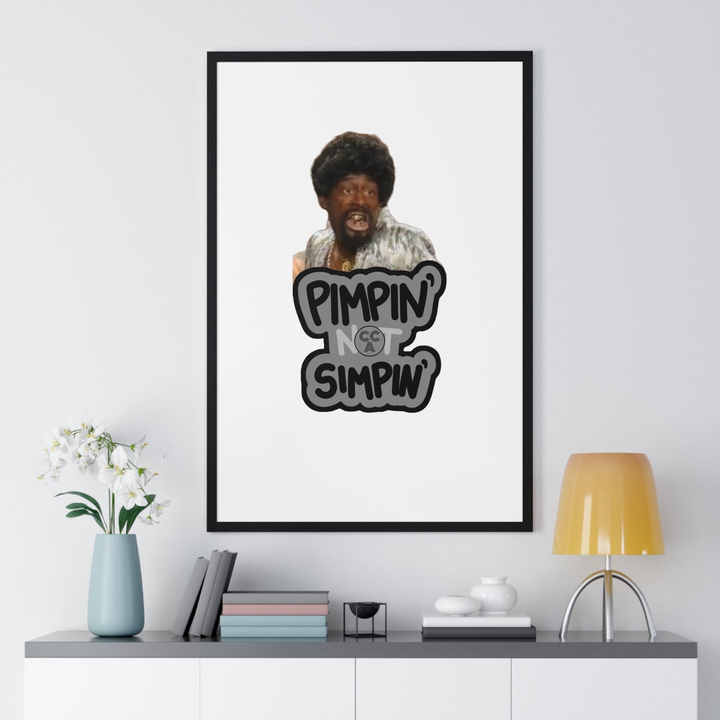 Blk Greatness Vertical Framed Poster