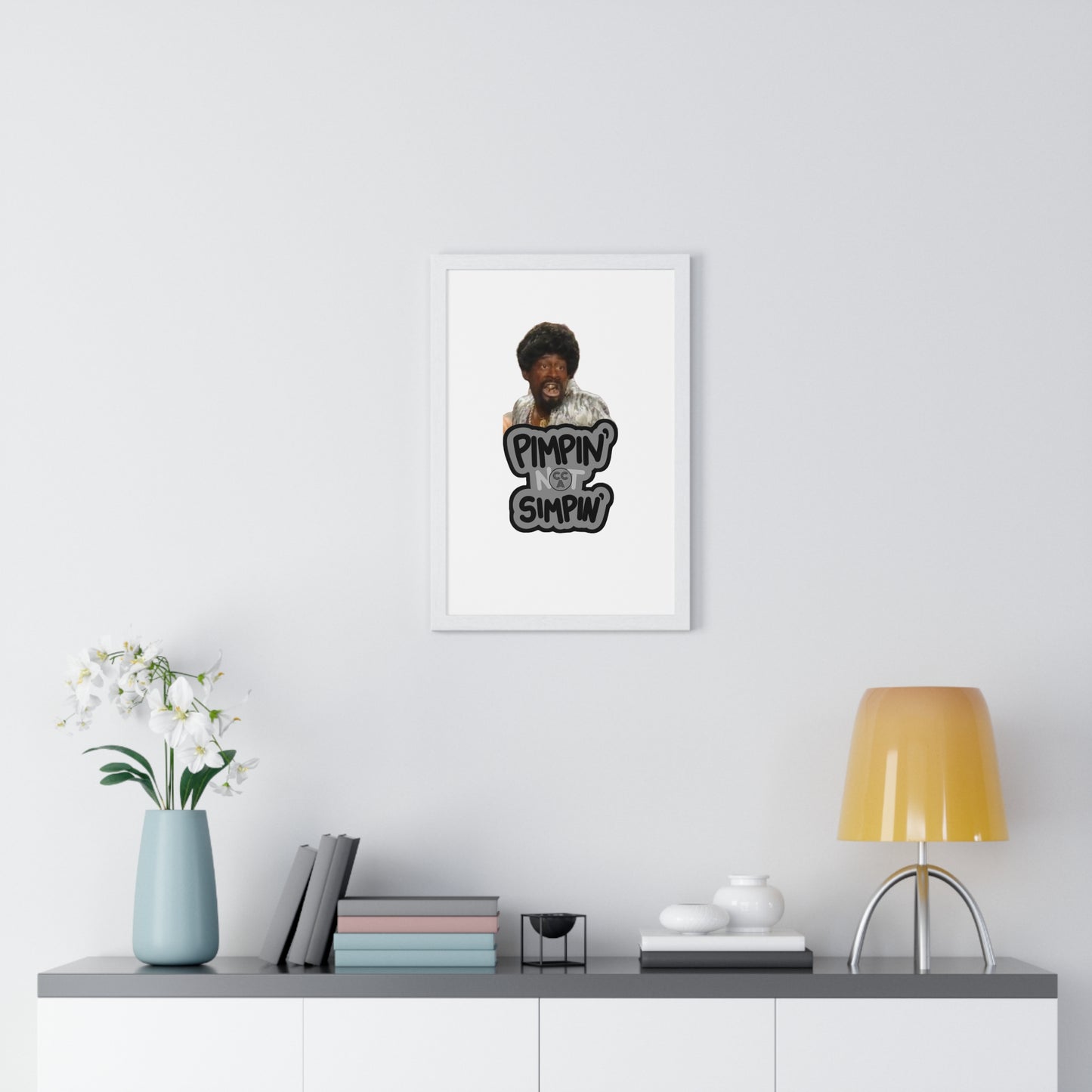 Blk Greatness Vertical Framed Poster