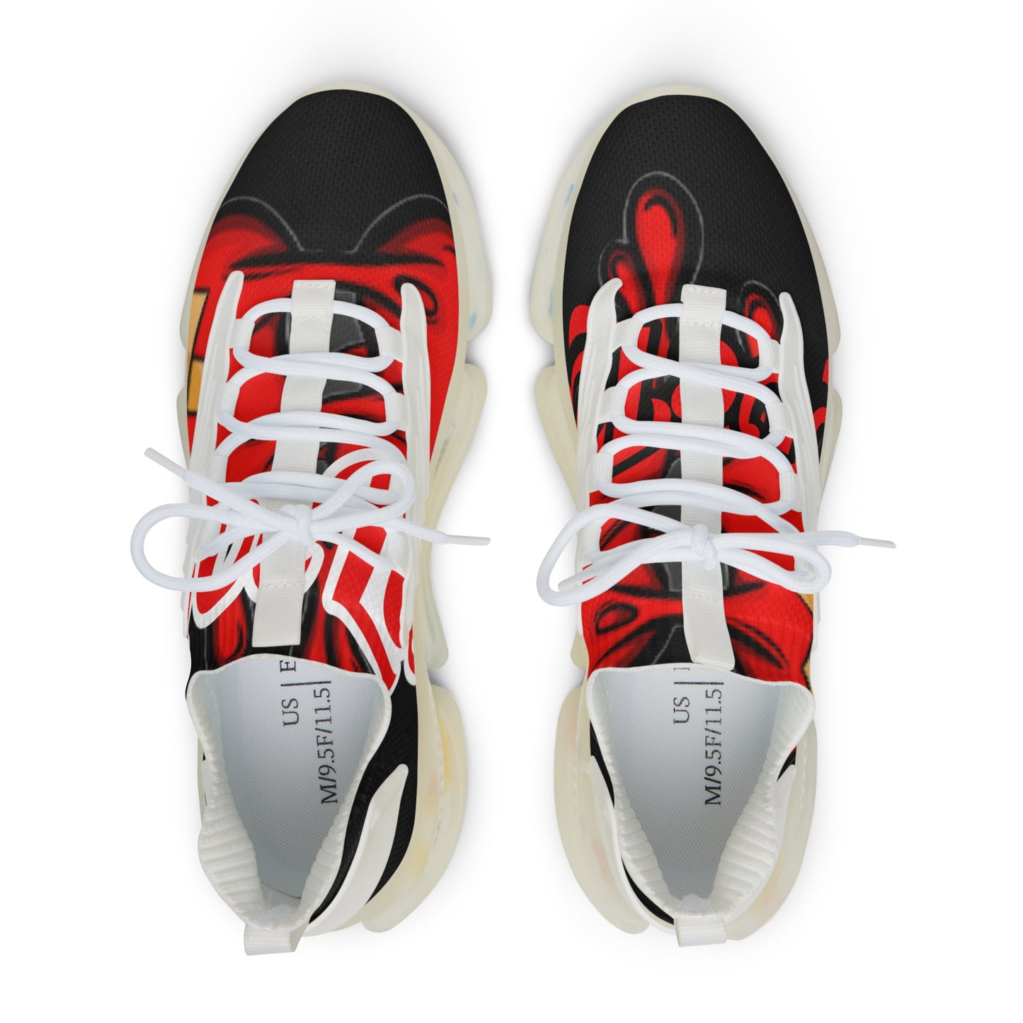 LoveLess Men's Blk Mesh Sneakers