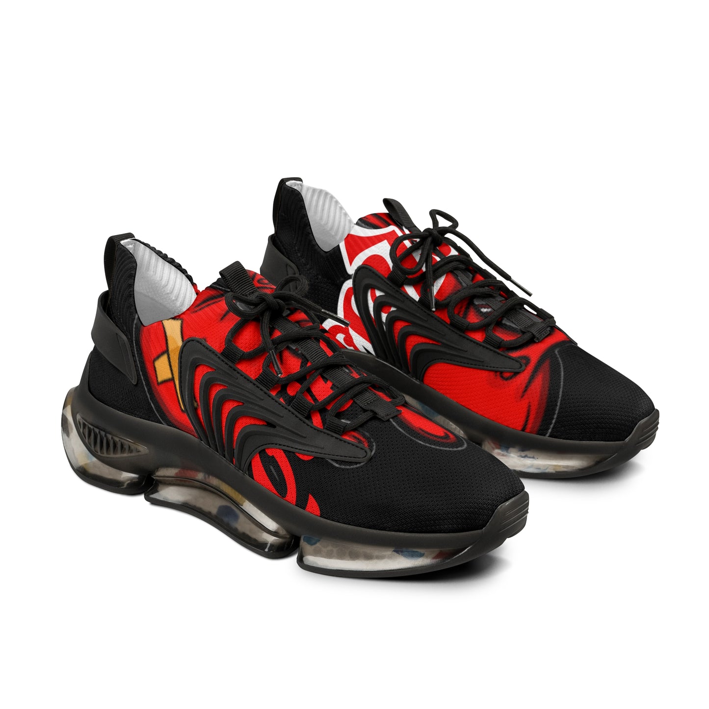 LoveLess Men's Blk Mesh Sneakers