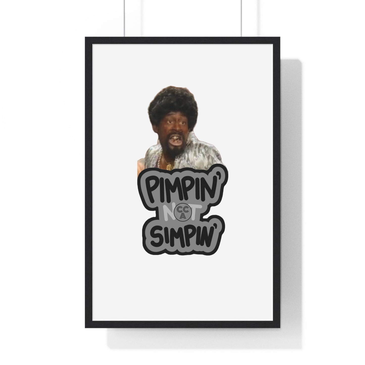 Blk Greatness Vertical Framed Poster