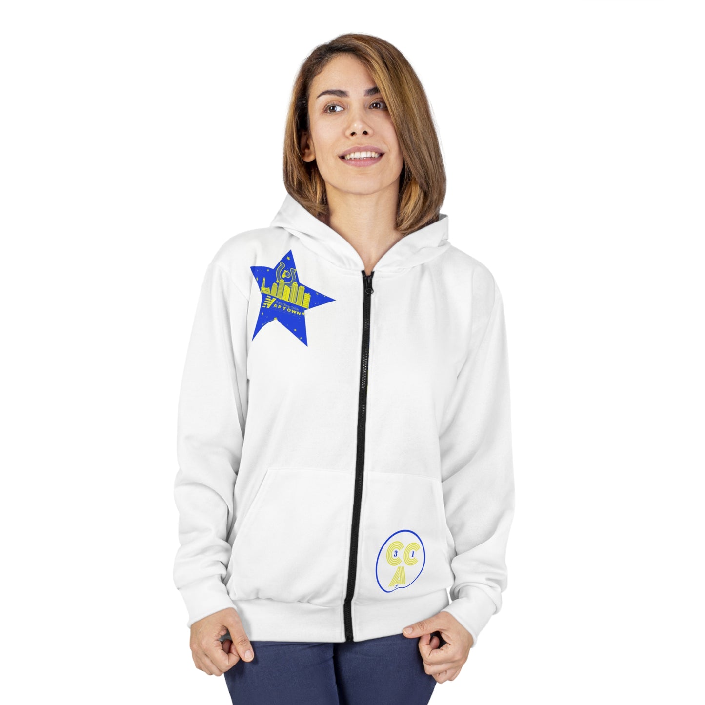 Dont Sleep On Us Zip Hoodie (AOP)