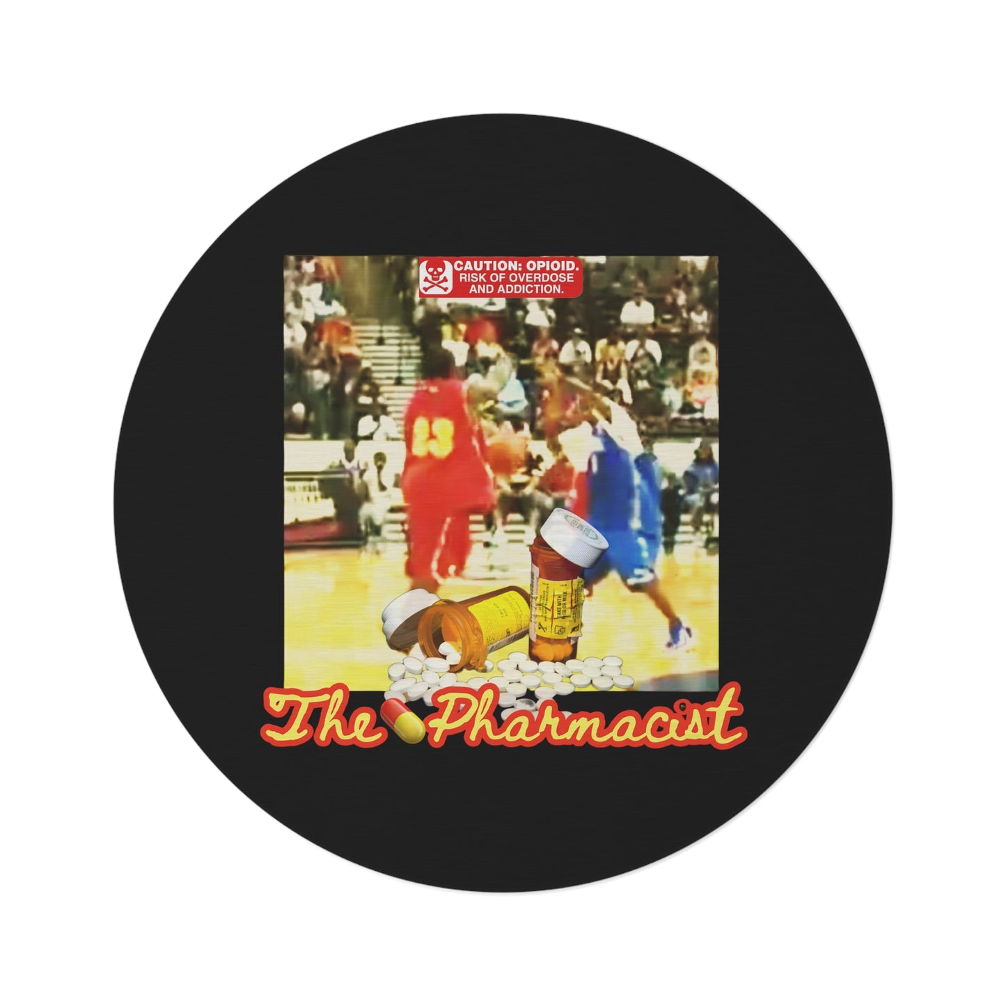 Blk Greatness Round Rug