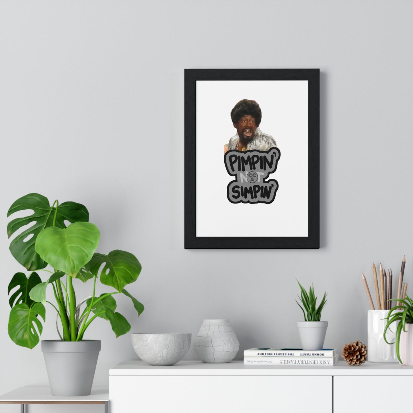 Blk Greatness Vertical Framed Poster