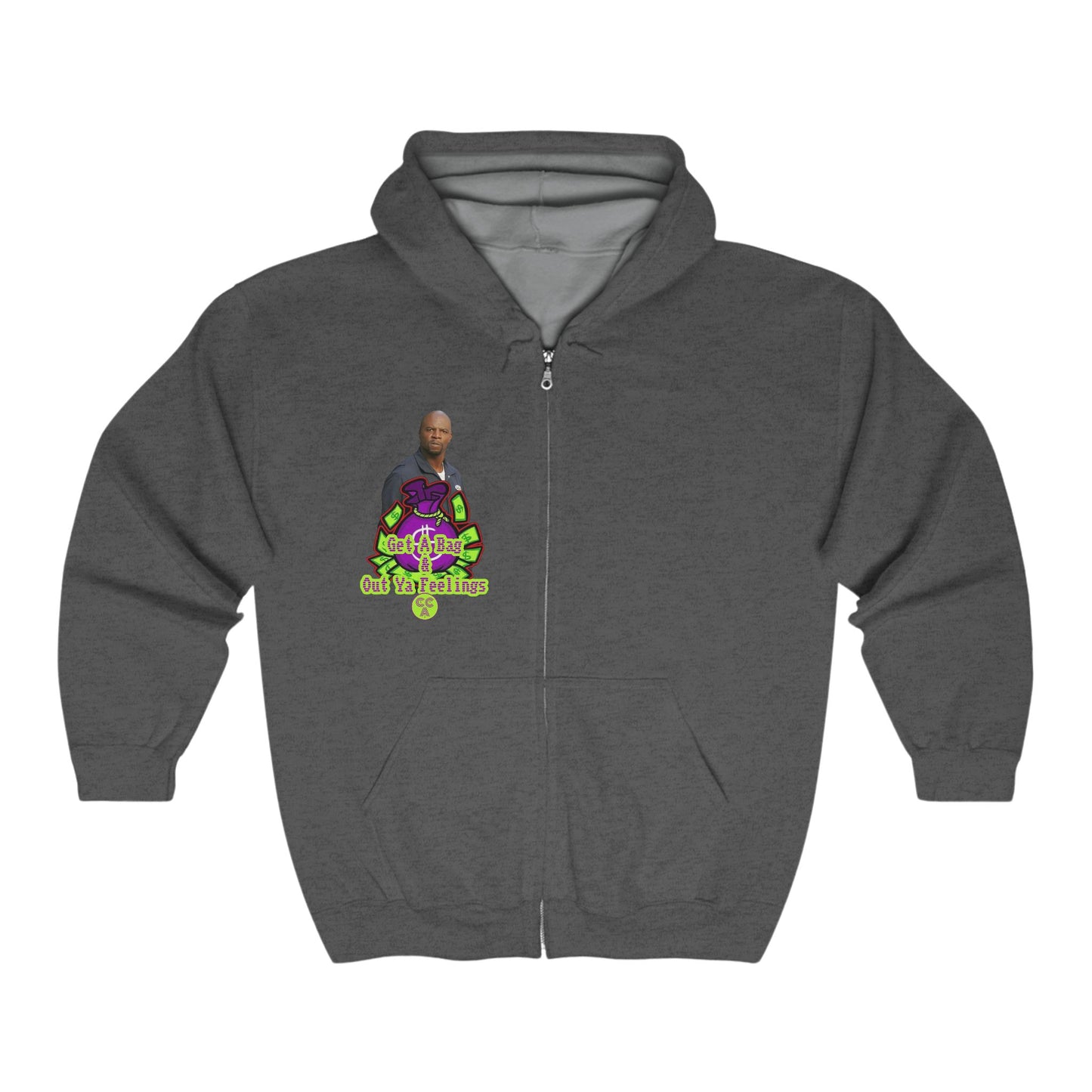 Blk Greatness Full Zip Hooded Sweatshirt