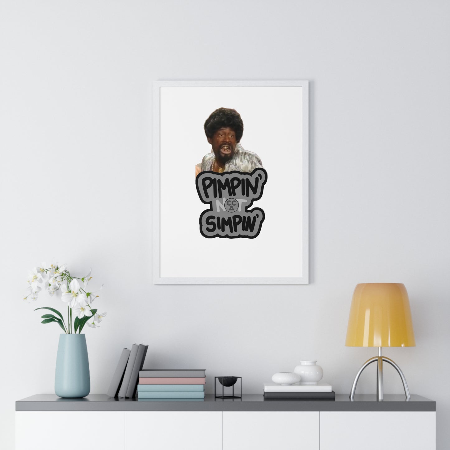 Blk Greatness Vertical Framed Poster