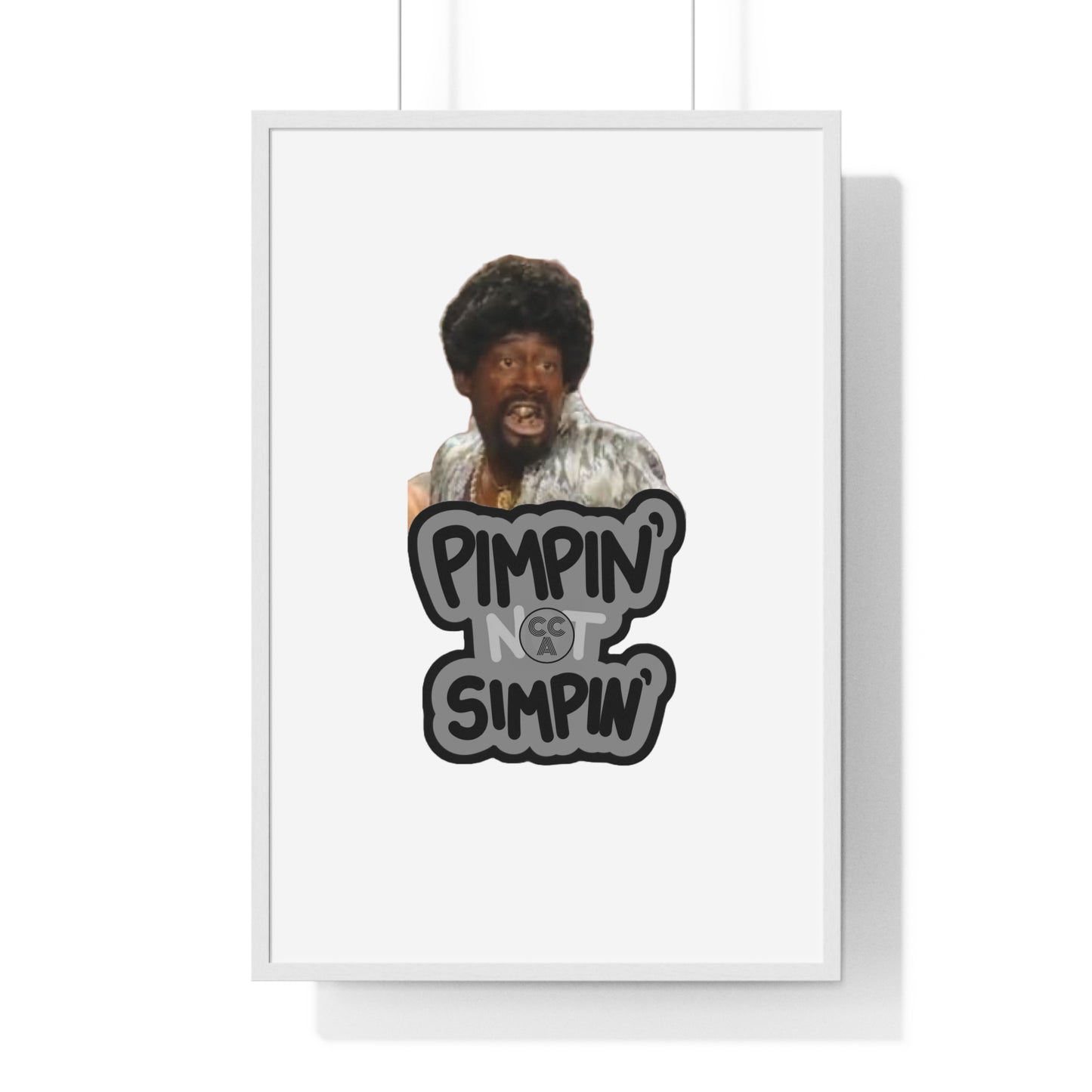 Blk Greatness Vertical Framed Poster
