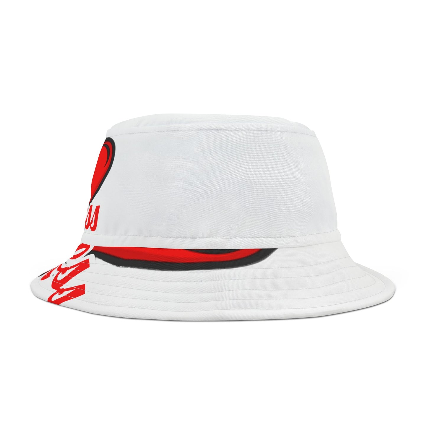 LoveLess Bucket Hat white (AOP)