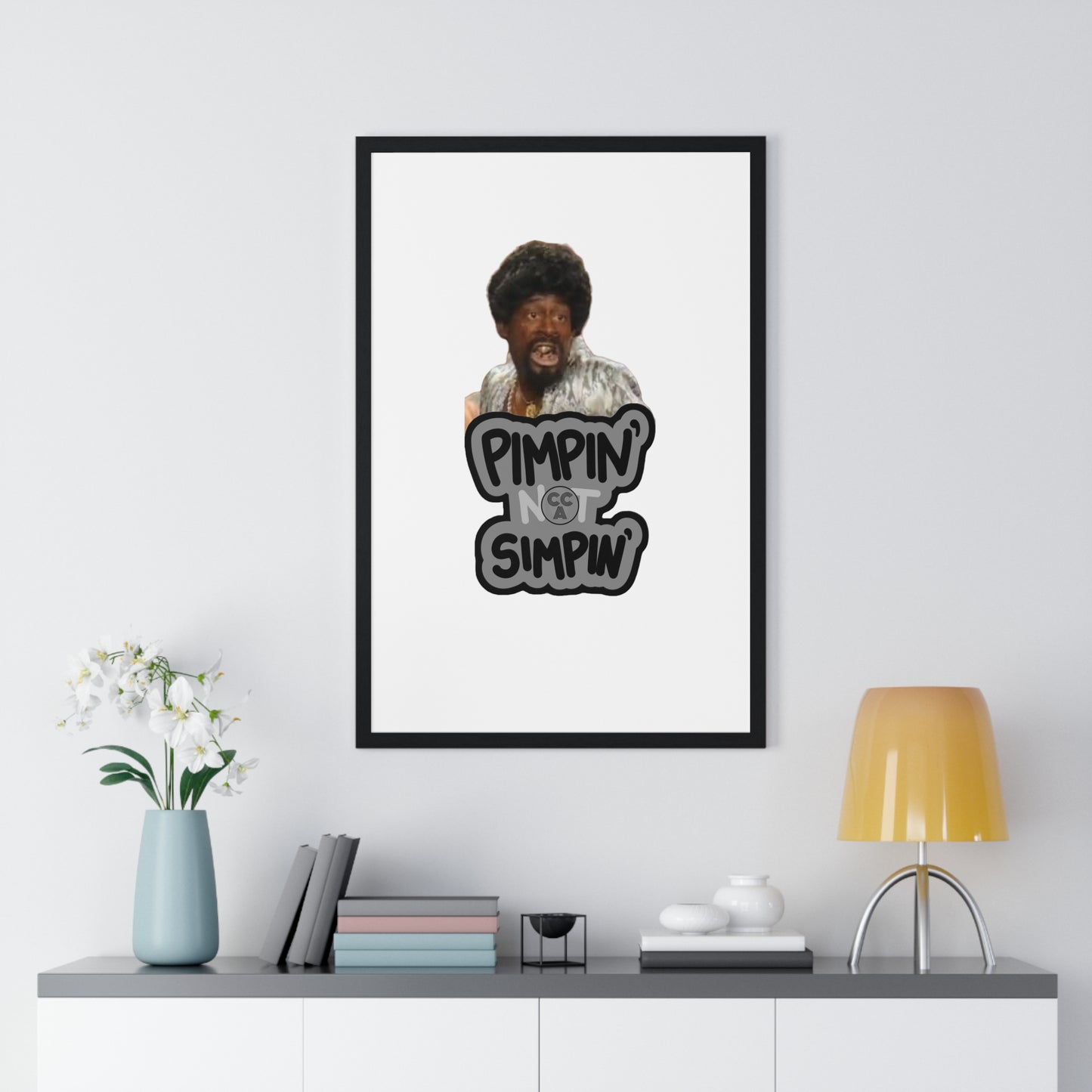 Blk Greatness Vertical Framed Poster