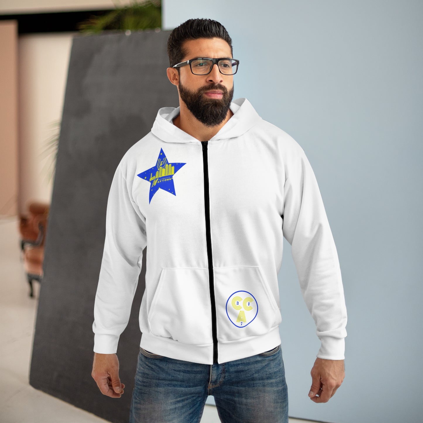 Dont Sleep On Us Zip Hoodie (AOP)