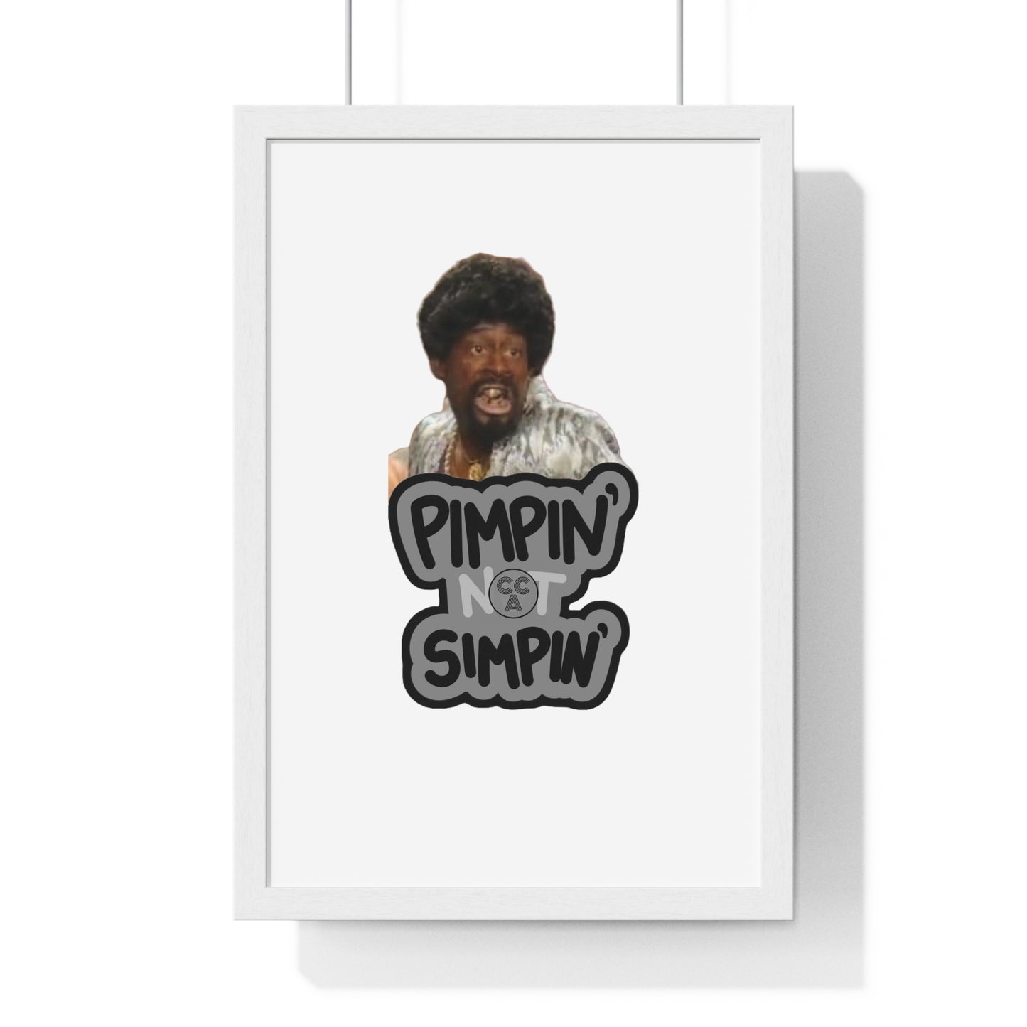 Blk Greatness Vertical Framed Poster