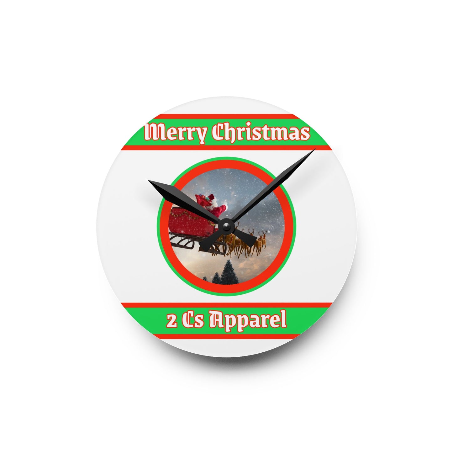 Xmas Acrylic Wall Clock