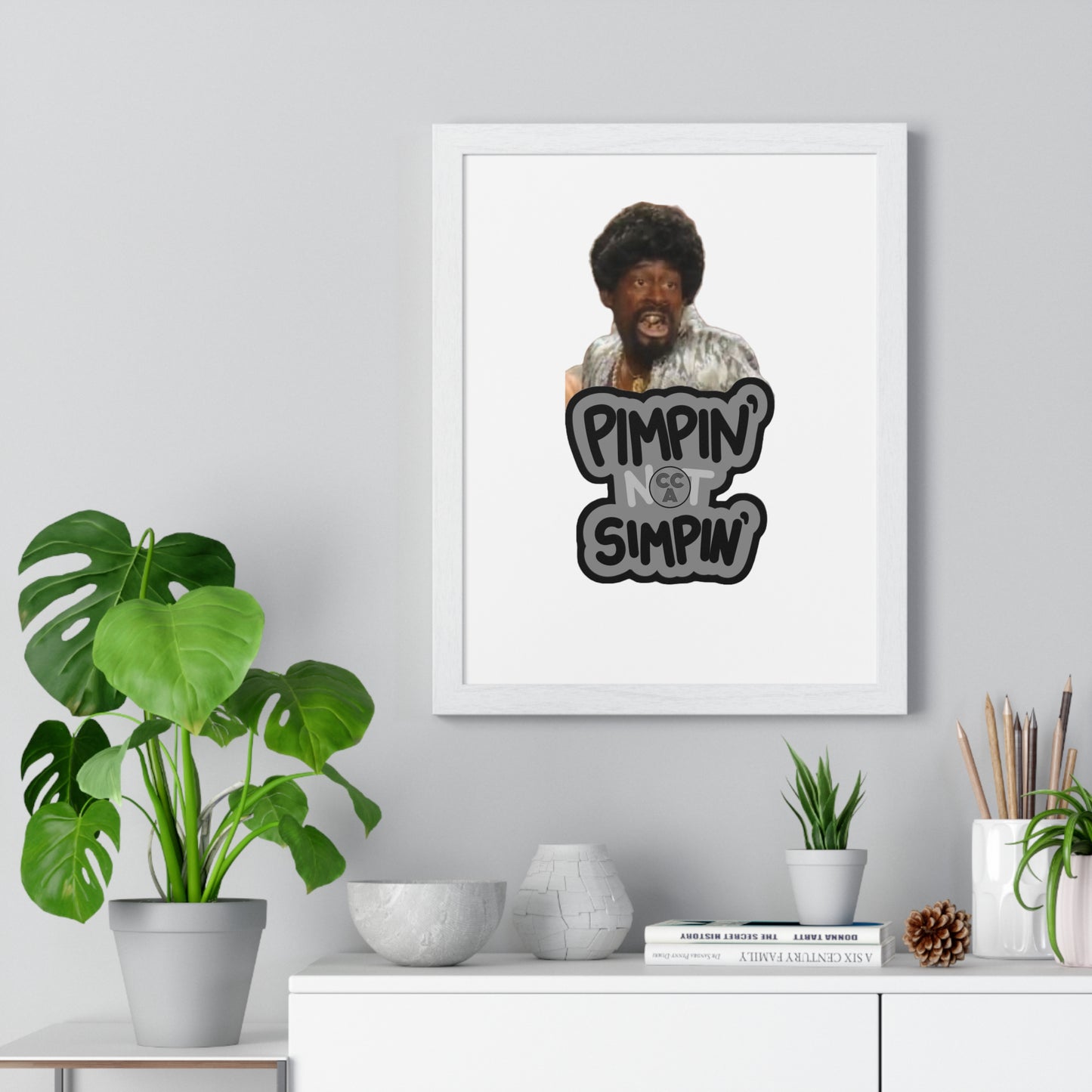 Blk Greatness Vertical Framed Poster