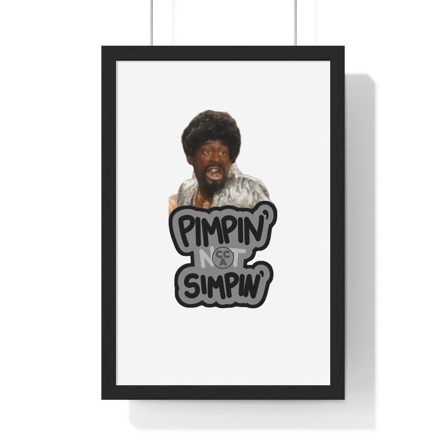Blk Greatness Vertical Framed Poster