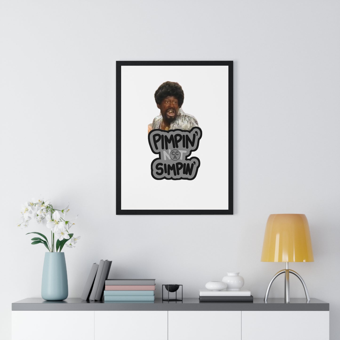 Blk Greatness Vertical Framed Poster