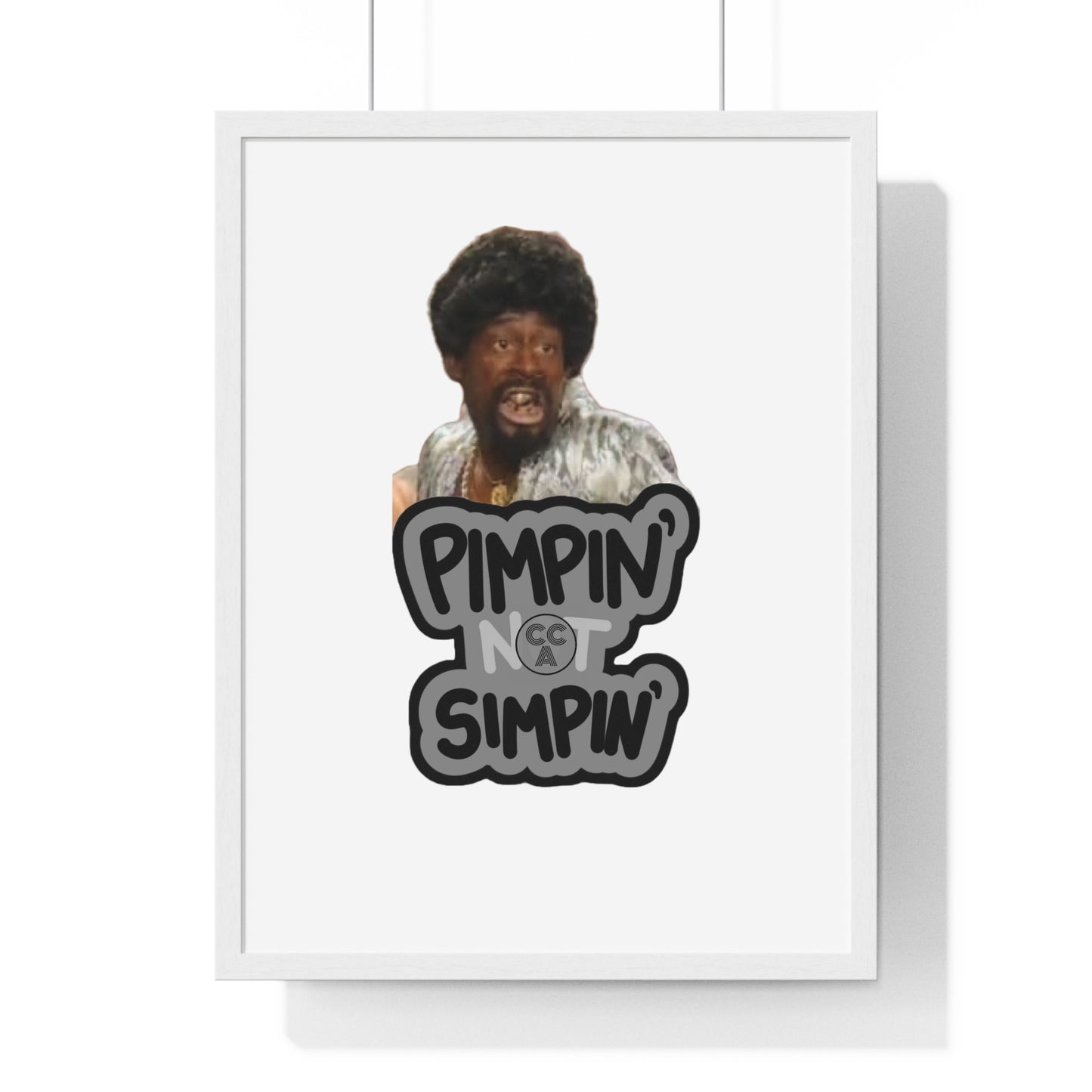 Blk Greatness Vertical Framed Poster