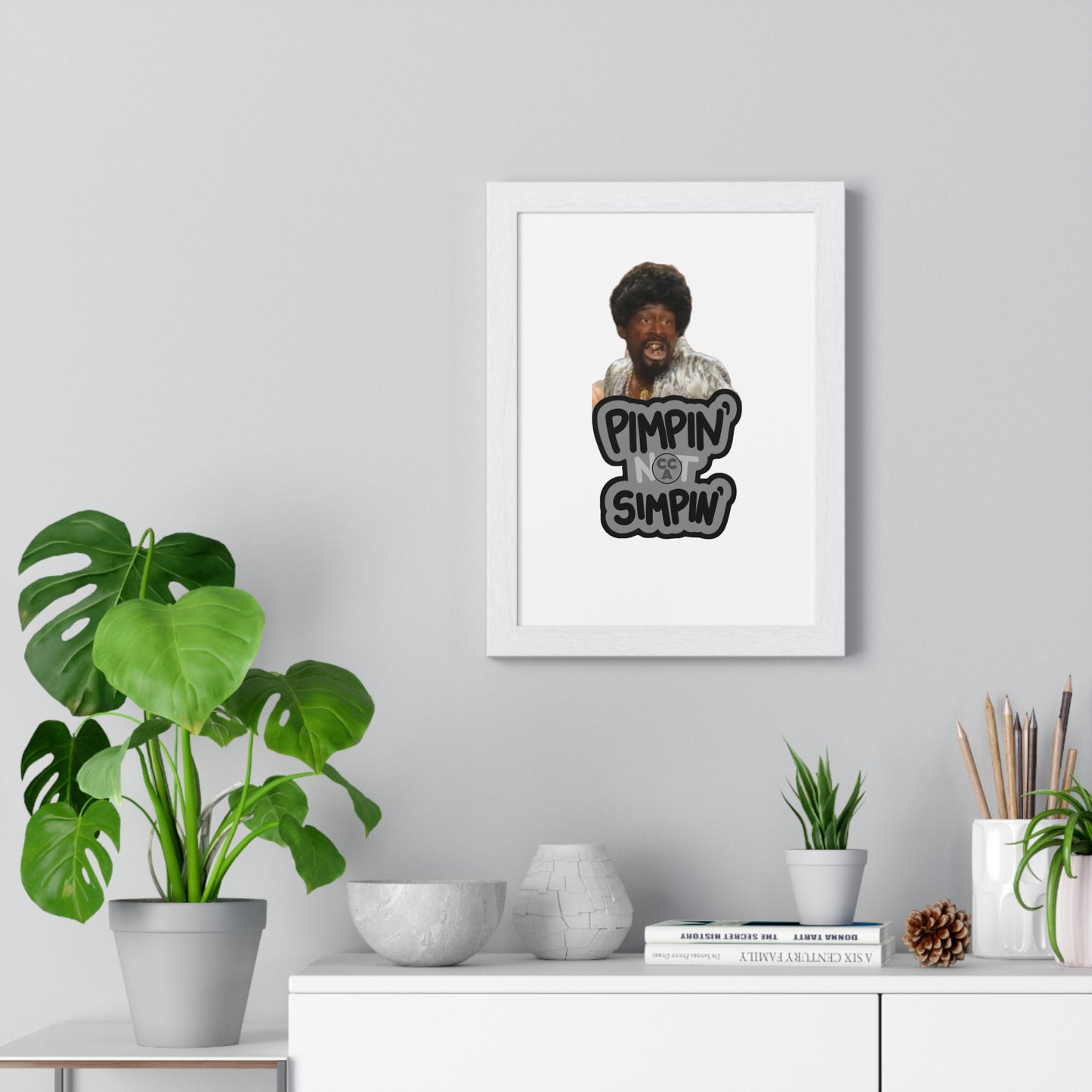 Blk Greatness Vertical Framed Poster