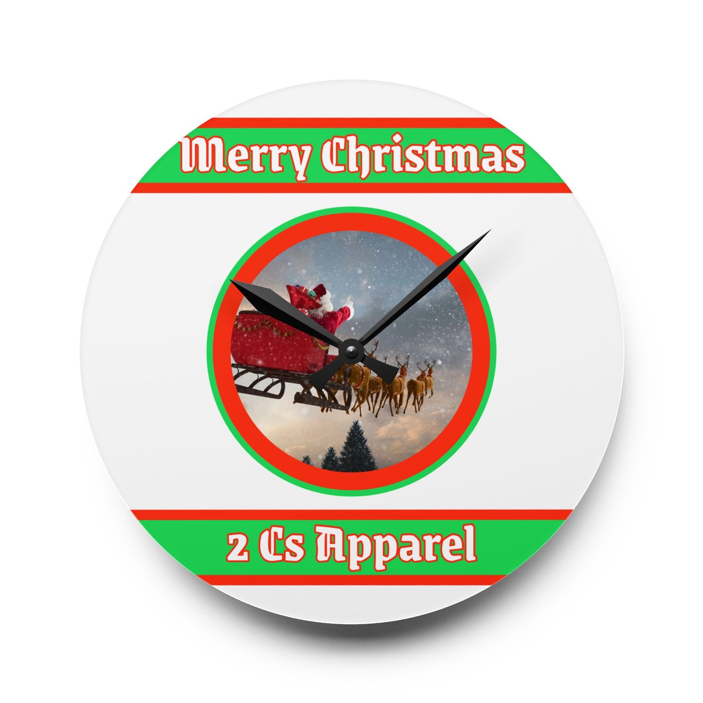 Xmas Acrylic Wall Clock