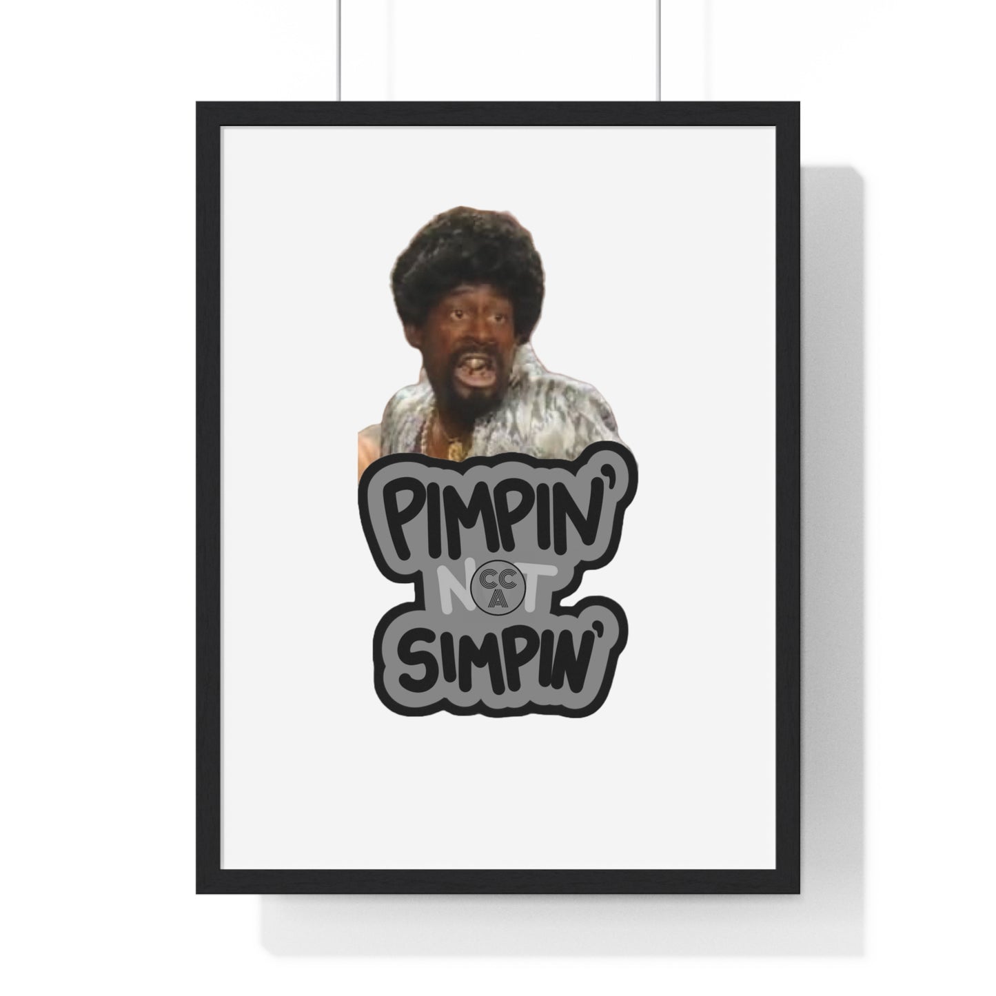 Blk Greatness Vertical Framed Poster