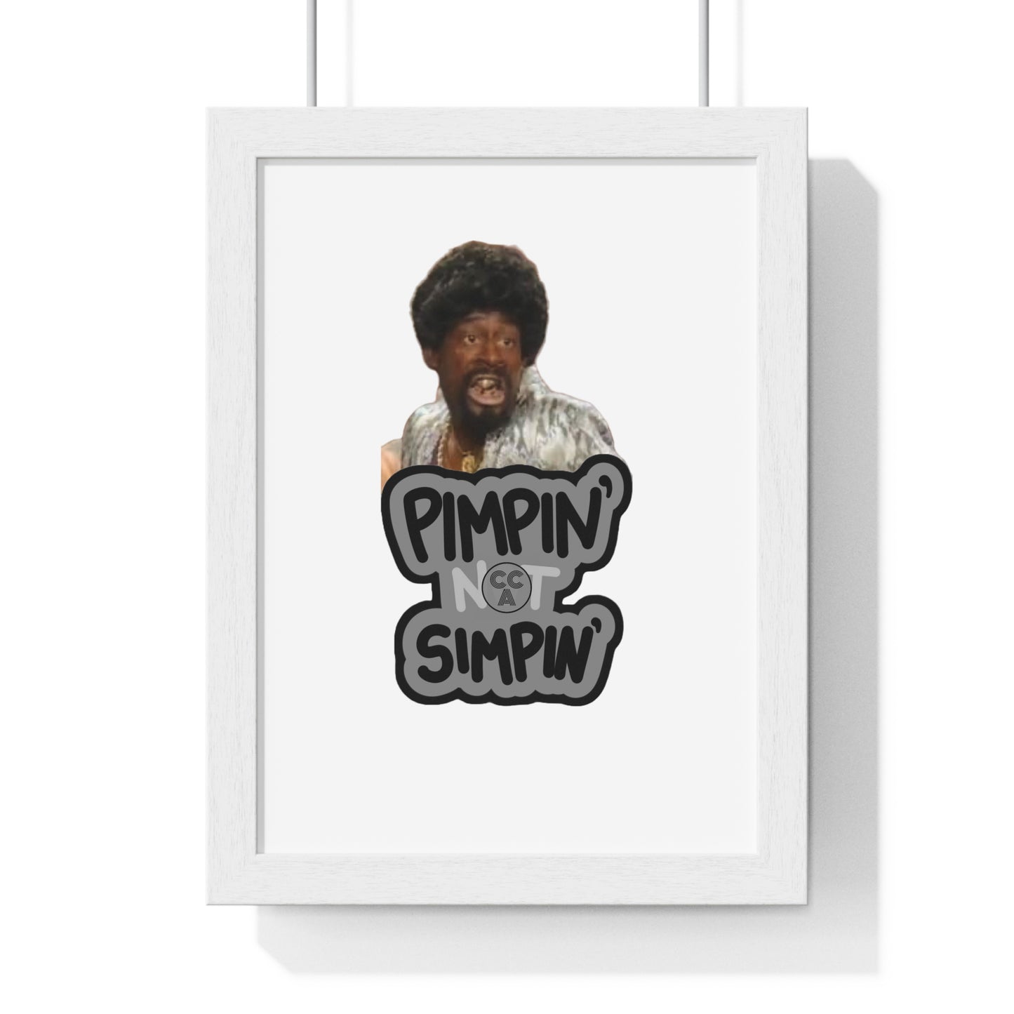 Blk Greatness Vertical Framed Poster