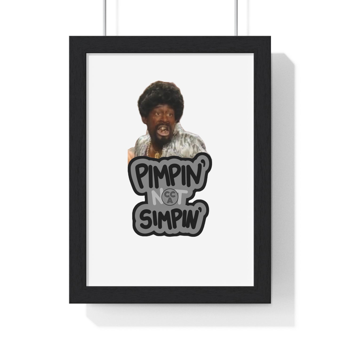 Blk Greatness Vertical Framed Poster