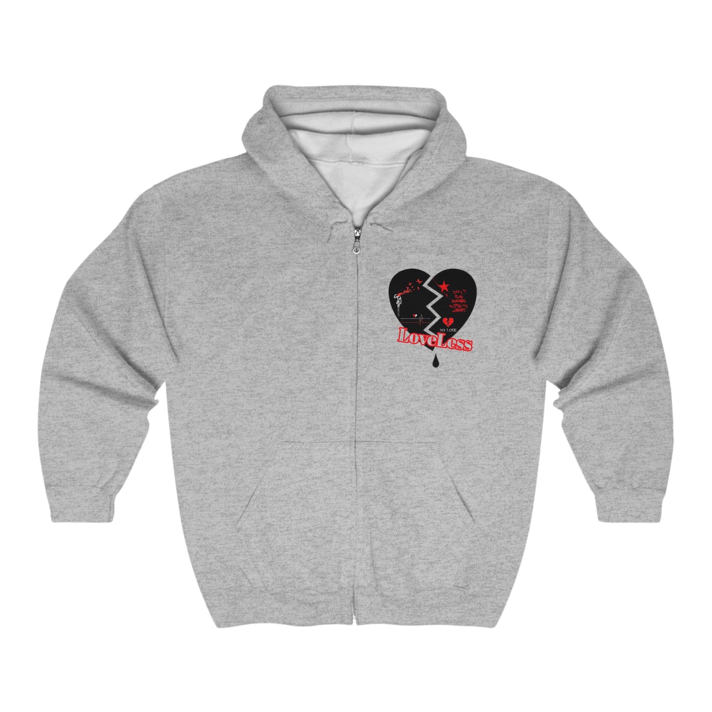 LoveLess Full Zip Hooded Sweatshirt