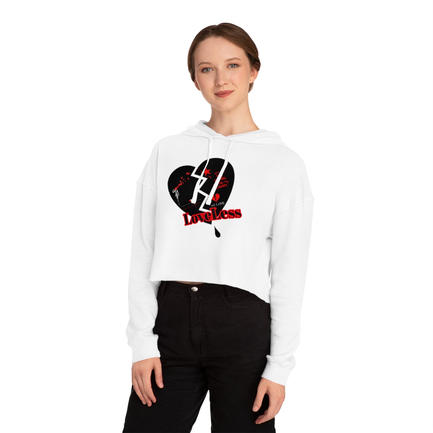 LoveLess Women’s Cropped Hooded Sweatshirt