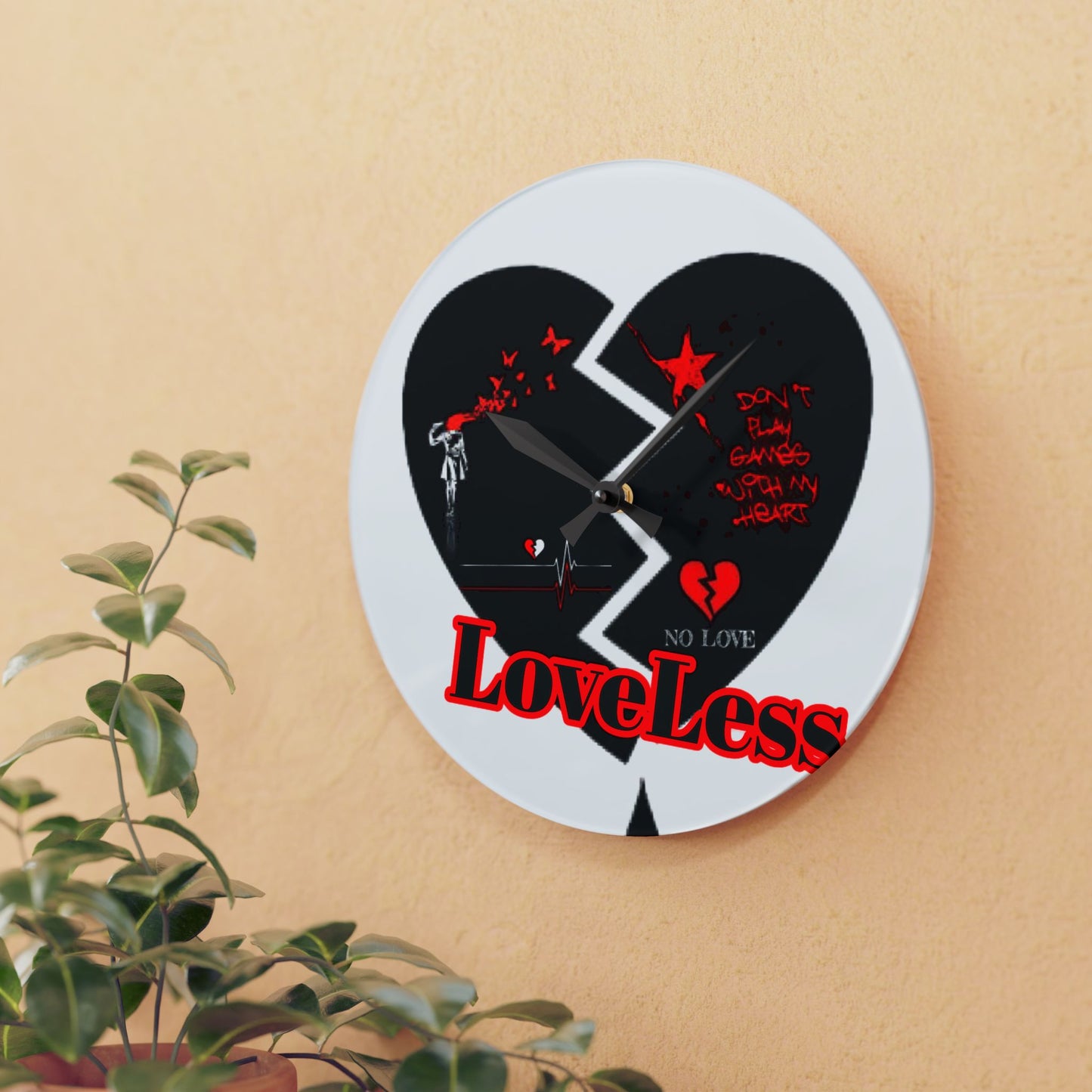 LoveLess Acrylic Wall Clock