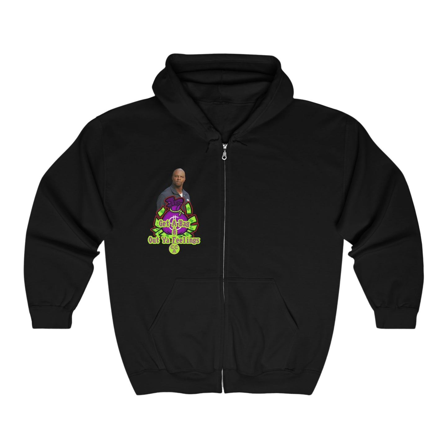 Blk Greatness Full Zip Hooded Sweatshirt