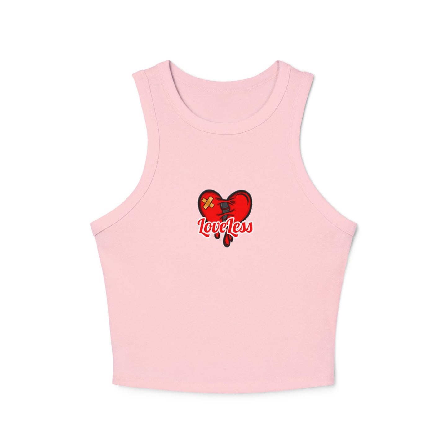 LoveLess Women's Micro Rib Racer Tank Top