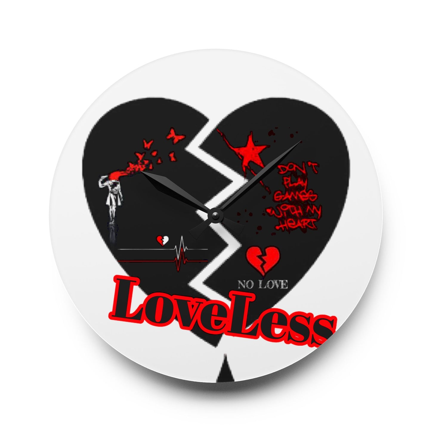 LoveLess Acrylic Wall Clock