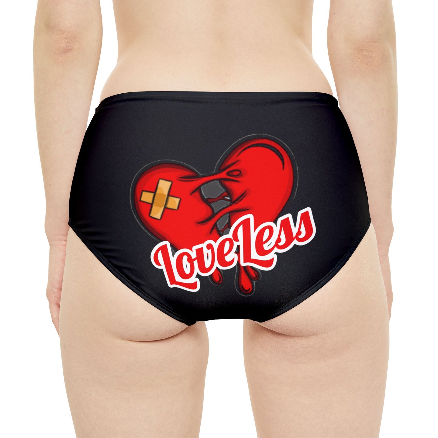 LoveLess H.B.G. High-Waist Hipster Bikini Bottom (AOP)