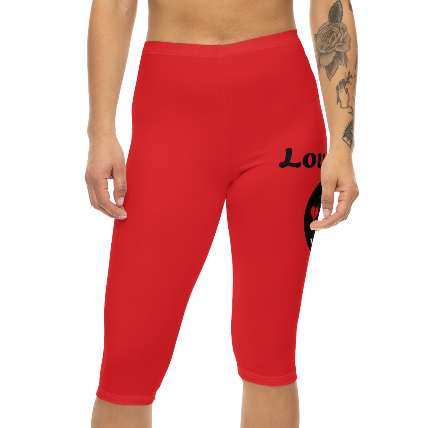 LoveLess Capri Leggings (AOP)