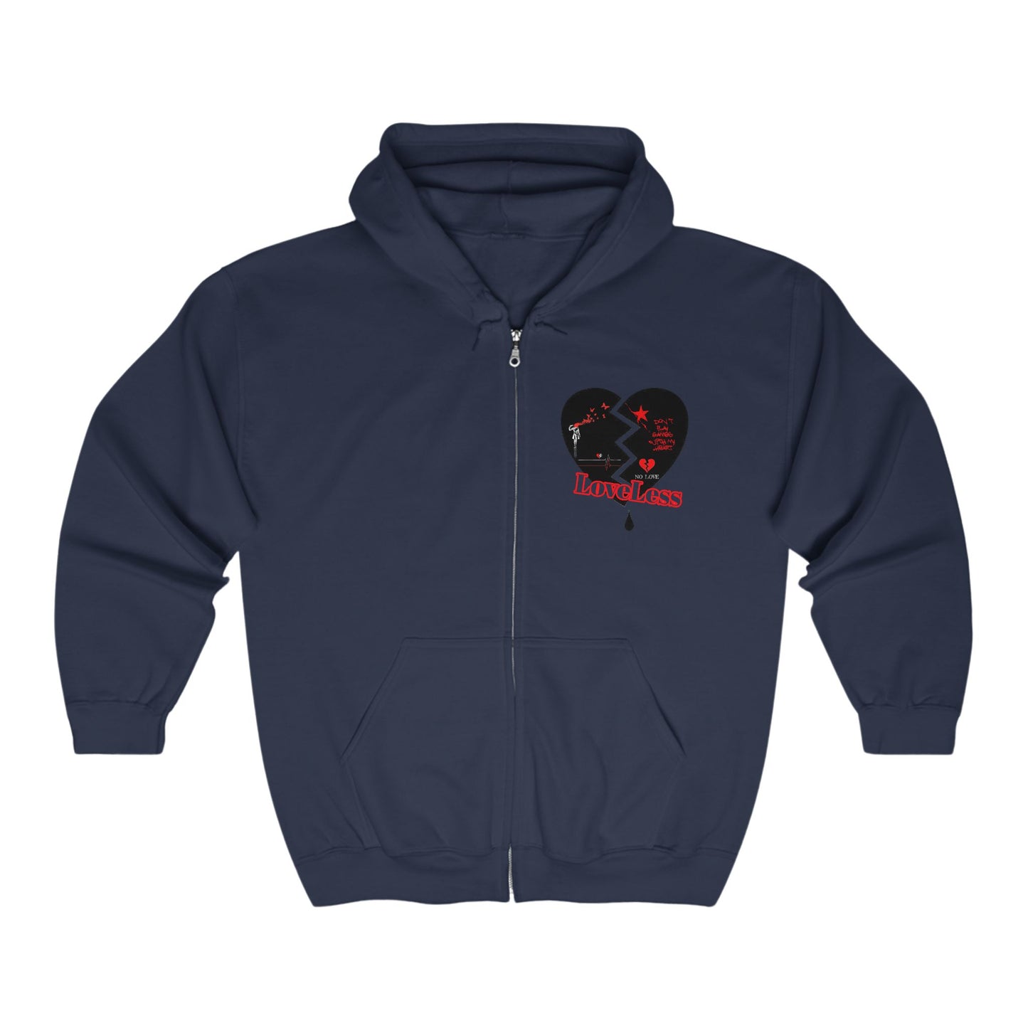 LoveLess Full Zip Hooded Sweatshirt