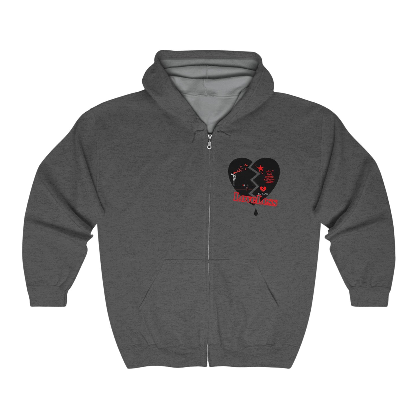 LoveLess Full Zip Hooded Sweatshirt