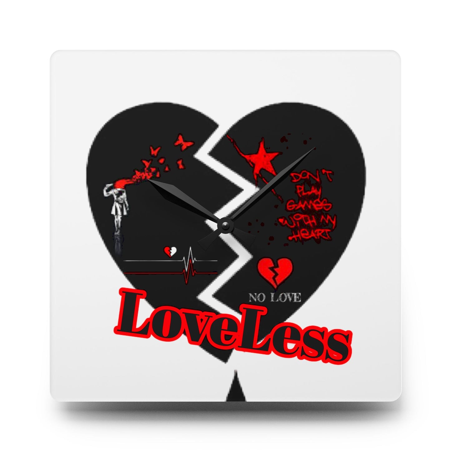 LoveLess Acrylic Wall Clock