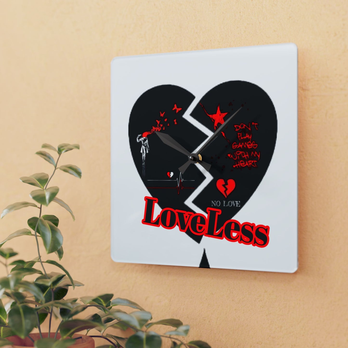 LoveLess Acrylic Wall Clock